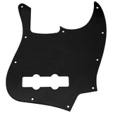 Musiclily 10 Hole JB Bass Pickguard for Fender US/Mexico Made Standard Jazz Bass, 1Ply Black
