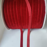 10 Yards 3/8(10mm) Velvet Ribbon for Wedding Christmas Gift Box Wrapping Bow Making Bouquet Wrap DIY Craft Decor (Red, 3/8x1