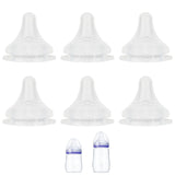 Silicone Nipple for Lansinoh Anti-Colic Baby Bottle, Fast Flow, Size L, 6m+, 6 Count