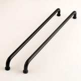 funifiti 5 Pack Bathroom Cabinet pulls Wardrobe Handles Long Modern Black 12-5/8 Inch Hole Center to Center Kitchen Drawers Hand