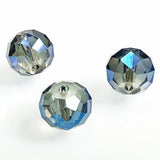 Chengmu 8mm Rondelle Clear Blue Glass Beads for Jewelry Making 300pcs Faceted Briolette Shape Crytal Spacer Beads for Bracelet N