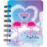 R H Lifestyle Flamingos Hardcover Spiral Diary/Notebook With 3 Dividers Pack Of 1 St3737