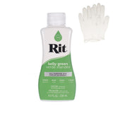 Rit Dye - Liquid Fabric Dye for Crafting, Clothing, and D cor - 8 oz. Bottle - Kelly Green (Gloves Included)