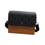 Merishopp Beach Holes Bag Versatile Simple Crossbody Handbag For Dating Party Holidays Caramel Black