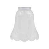 Pastlla Glass Lampshade Light Covers Clear Frosted Flower Glass Shade Bell Shaped Light Fixture Replacement Globe or Cover for C