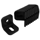 10 PCS 1-1/2 90Black Adjustable Rafter Hanger Clips Brackets,Angle Iron with Holes L Brackets Heavy Duty Corner Brace Max Load 4