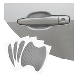 4PCS Car Door Handle Cup Stickers, Carbon Fiber Scratch Auto Door Protective Film, Non-Marking Car Door Bowl Protector Universal