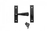 Renovators Supply Manufacturing Door Latch 2.5 in. Black Wrought Iron Cabinet Door Latch with Mounting Hardware