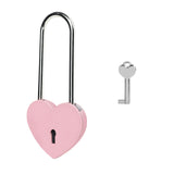 Gradleen Single Heart Lock with Key 3.5 Inches,50mm Love Padlock Matte Finish Pink Metal Love Lock for Lovelock Bridge,Card Box,