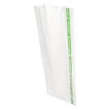 Resturantware Plastic Gusset Bags 100 Count 4 x 2 1/4 x 8 Wicker Dispensing Bottom Gusset Clear Plastic Bags Heat Sealable For S
