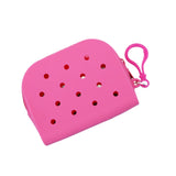 Merishopp 2Xsilicone Wallet Portable Organizer Outdoor Travel Summer With Hook Holes Bag Pink