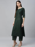 Libas Women'S Cotton Kurta Sets (6871_Green Green 2Xl