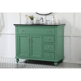 Elegant Decor Otto 42 Contemporary Solid Wood Single Bathroom Vanity In Mint