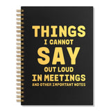 SRWNFOS Things I Cannot Say Notebook, Office Sarcastic Journal for Coworker