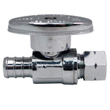 Apollo Valves Apxvs1238c Pex Straight Stop Valve Crimp Fitting, 1/2 X 3/8