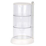 JessLab 3 Layer Clear Jewelry Organizer, 360 Rotatable Acrylic Hair Accessory Organizer, Hair Clip and Tie, Earring Holder Stora