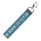 Signoogle Born To Fly Quotes Lanyard Tag With Swivel Lobster Clasp For Bag Luggage, Backpack Laptop Travelers Students Multicolo