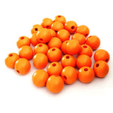 WLIANG 150 Pcs 16mm Orange Wooden Beads, Unfinished Round Bulk Spacer Wood Beads for DIY Crafts, Garlands Farmhouse Decor, Jewel