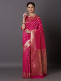 Leriya Fashion Saree For Women | Golden Saree For Women | Cotton Silk Saree For Women | Saree (Pink)