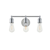 Living District Indoor Modern Home Decorative Bright Ceiling Serif 3 Light Chrome Wall Sconce