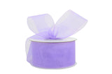Ribbon Bazaar Plain Sheer Organza 5/8 Orchid 25yd Spool 100% Nylon Ribbon
