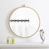 Elegant Decor Rowan Home Office Decorative Round Framed Hanging Wall Mirror, 24 L X 24 H - Brass
