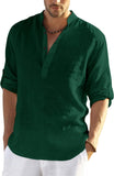 Bellstone Men'S Cotton Blend Solid Regular Shirt (Kurta800_Dark Green_Xl
