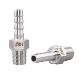 DERNORD Stainless Steel 1/4 Hose Barb x 1/8 NPT Male - Home Brew Pipe Fitting Pack of 2