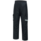 BASSDASH Complete Mens Breathable Waterproof Rain Pant Lightweight Over Pant with 1/2 Zip Legs for Fishing Kayaking Hiking Black