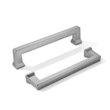 khtumeware 2 Pack 5inch(128mm) Hole Center Brushed Nickel Cabinet Pulls Heavy-Duty Satin Nickel Solid Cabinet Hardware Pulls for