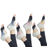 Xfyt Pack Of 3 Anti Skid Open Toe Yoga Socks For Women | Soft Socks For Workouts/Pilates/Dance | Sole Grip Breathable Woman Girl