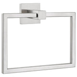 APLusee Brushed Nickel Towel Ring, 304 Stainless Steel Square Bathroom Towel Holder, Wall Mounted