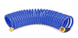 HoseCoil 3/8 inch ID Self Coiling Garden, RV, Marine Outdoor Water Hose (25 Blue)