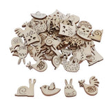 Calandis 5X50Pcs Natural Wood Shapes Wooden Cutouts Embellishments For Diy Scrapbooking | Other Scrapbook Embellishments | Scrap