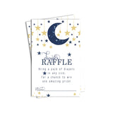 Twinkle Little Star Diaper Raffle Tickets, Celestial Baby Shower Games for Prizes, Navy and Gold Baby Shower Diaper Raffle Invit
