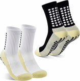 Scribify HiTech Performance Athletic Grip Socks For Men & Women | Crew Length, AntiSlip Rubber Grip Socks For Footballers, Thi