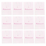 HEAVENGLOW 12pcs Large The Bridesmaid Wedding Party Paper Gift Favour Bag Handle White