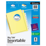 Avery 11112 8 Tab Clear WorkSaver Big Tab Paper Dividers