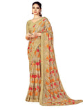 Satrani Womens Pure Chiffon Saree (3273S2947N_Beige & Multi5)