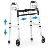 Delog Narrow Walkers for Seniors, Small Walkers for Seniors Tight Spaces Support Up to 350lbs, Standard Walkers for Seniors, Adu