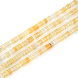 Adabele 43.5 Inch Natural Yellow Aventurine Healing Gemstone 4mm x 2mm Small Heishi Tube Rondelle Beads Gem Stone Spacer (420-45