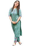 Gosriki Women'S Cotton Straight Kurta With Pant (Disini Multi_Multicolor_Small),Multicolour,,B08DD1SM5F