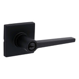 Kwikset Safelock SL6000DALSQT514 Daylon Lever with Square Rose Push Button Entry Lock with RCAL Latch and RCS Strike Iron Black