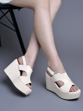 Shoetopia Comfortable Peep Toe White Wedges For Women & Girls /Eu38,White,5,B0FF3CYSG2