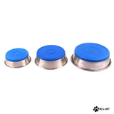 Heavy Non-Skid Stainless Steel Dog Bowls Pack by Max and Neo