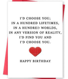 Missonemi Funny Birthday Card for Husband Wife Boyfriend Girlfriend, Sweet Birthday Cards Gifts for Men Women Him Her