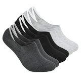Smart Villa Traders Unisex Ankle Socks No Show Socks, Loafer Sneakers Low Cut Cotton Dark Grey, Black,Grey Socks With Non Slip G