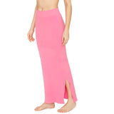Zivame All Day Seamless Mermaid Saree Shapewear With Removable Drawcord |Shaping Petticoat- Pink Pink S