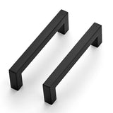 Ravinte 12 Pack 4-1/2 Inch Square Cabinet Handles - Matte Black Drawer Pulls - Kitchen Hardware for Cabinets, Cupboards, Drawers