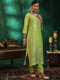 Libas Women'S Silk Blend Kurta Set (49277_Green Green L